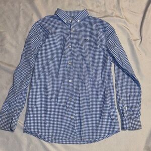 Vineyard Vines Blue and White Checkered Shirt